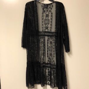 Black Lace Kimono